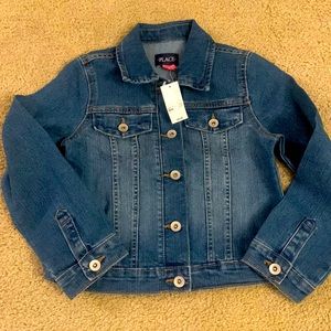Girls distressed denim jacket